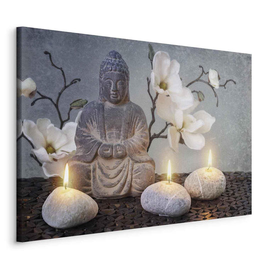 Leinwandbild - Buddha and Stones (1 Part) Wide Artgeist