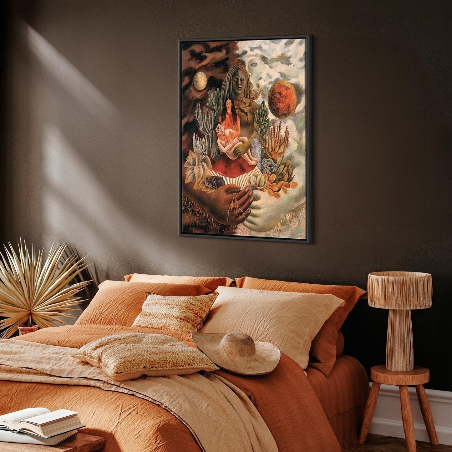 Leinwandbild - Frida Kahlo – The Love Embrace of the Universe, the Earth (Mexico), Myself, Diego, and Señor Xolotl