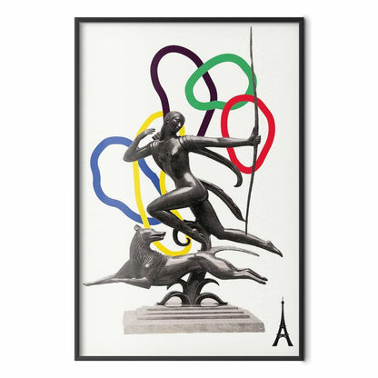 Poster - Collage Graphic - Woman Shooting a Bow