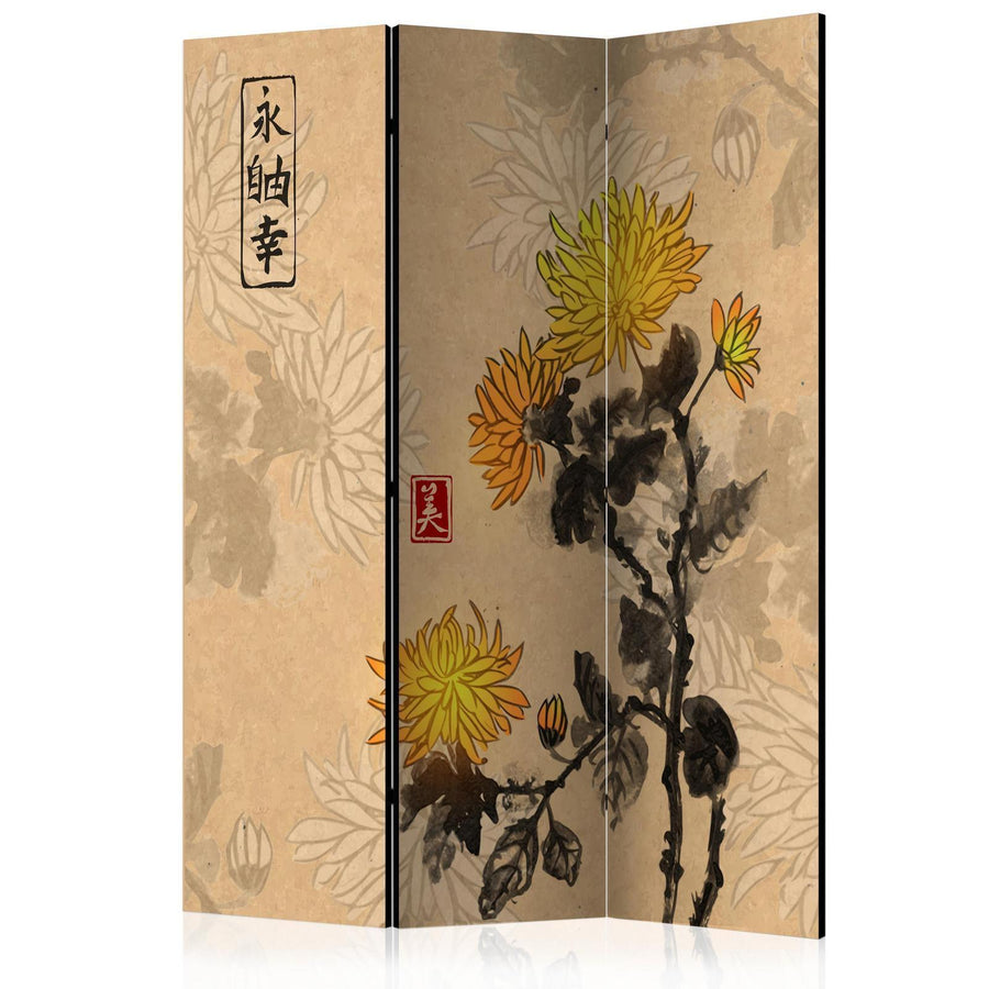 Paravent - Chrysanthemums Artgeist