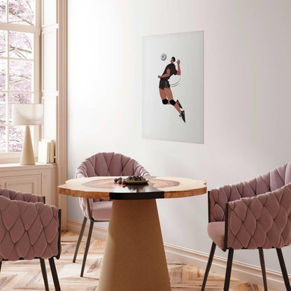 Poster - Volleyball Player on a Light Background - Illustration Artgeist