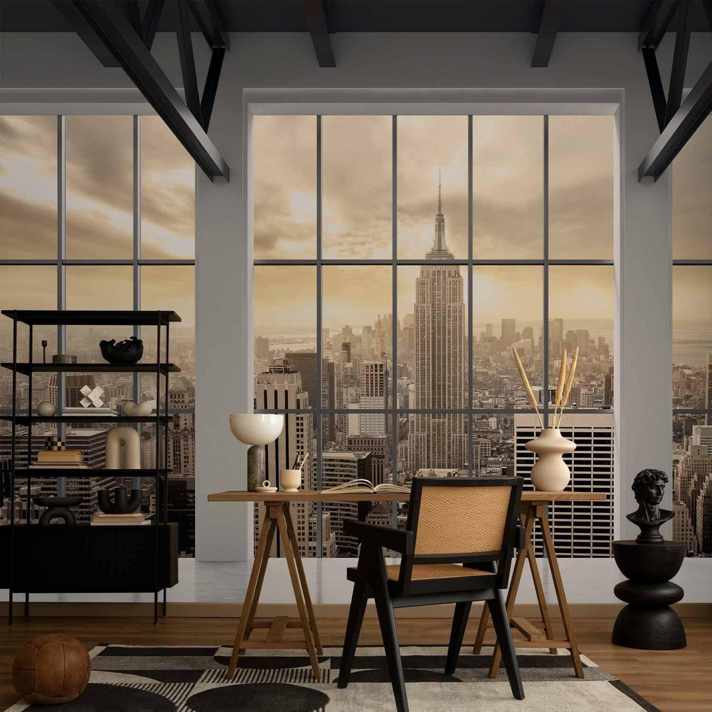 Fototapete - Clouds over New York City