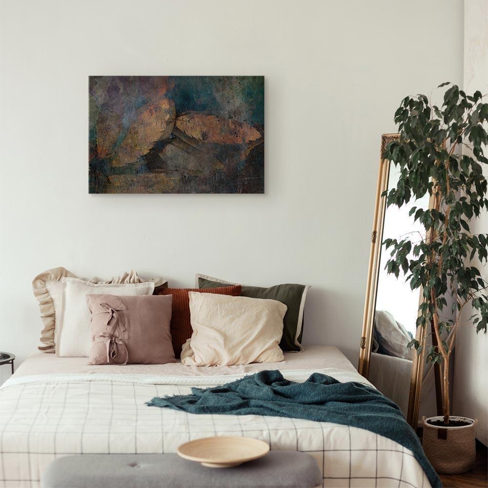 Leinwandbild - Copper Leaves (1 Part) Wide