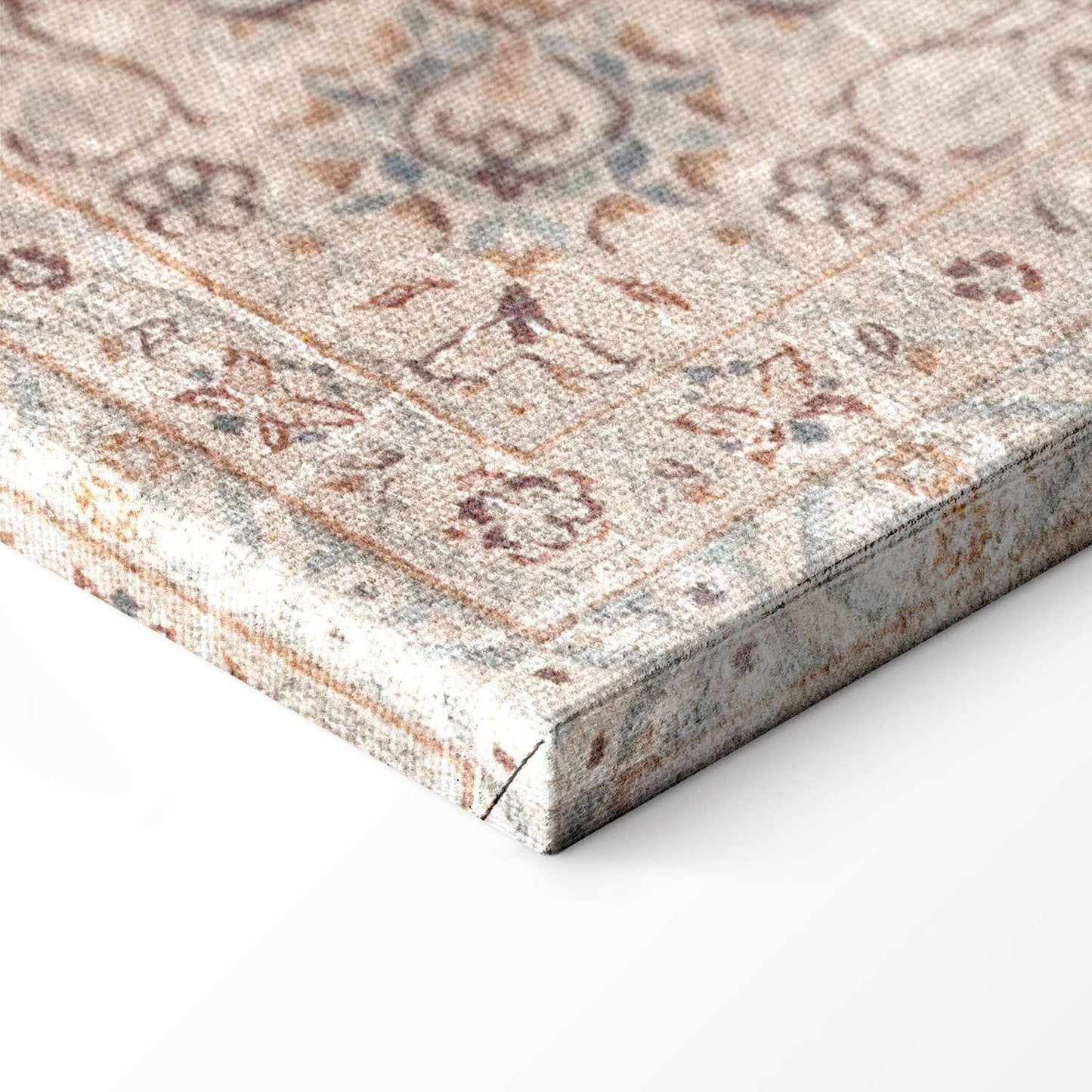 Leinwandbild - Sand carpet - worn Persian carpet with rich decorative motifs