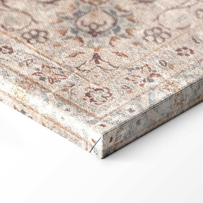 Leinwandbild - Sand carpet - worn Persian carpet with rich decorative motifs