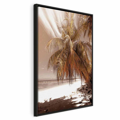 Leinwandbild - Palm Shadow (1 Part) Vertical