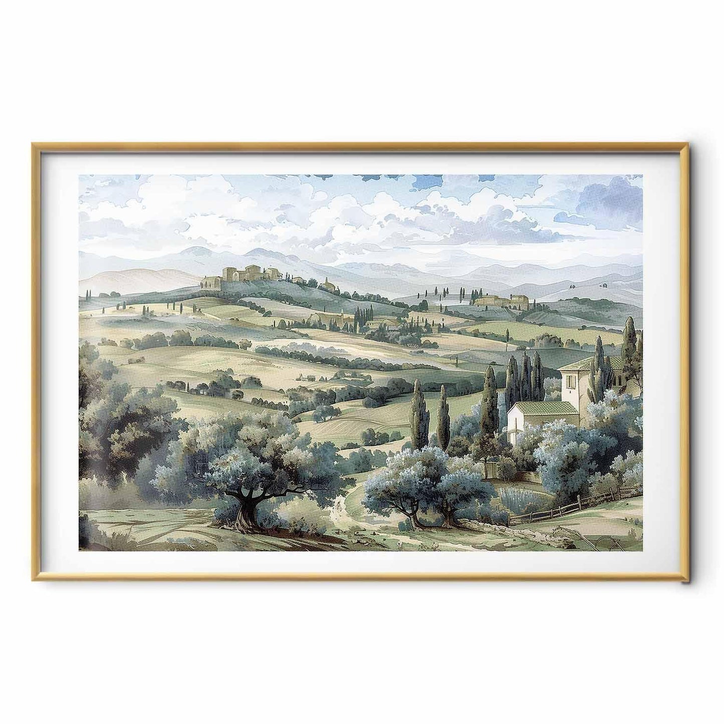 Poster - Landscape with Sunny Green Fields