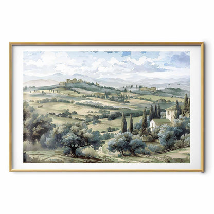 Poster - Landscape with Sunny Green Fields
