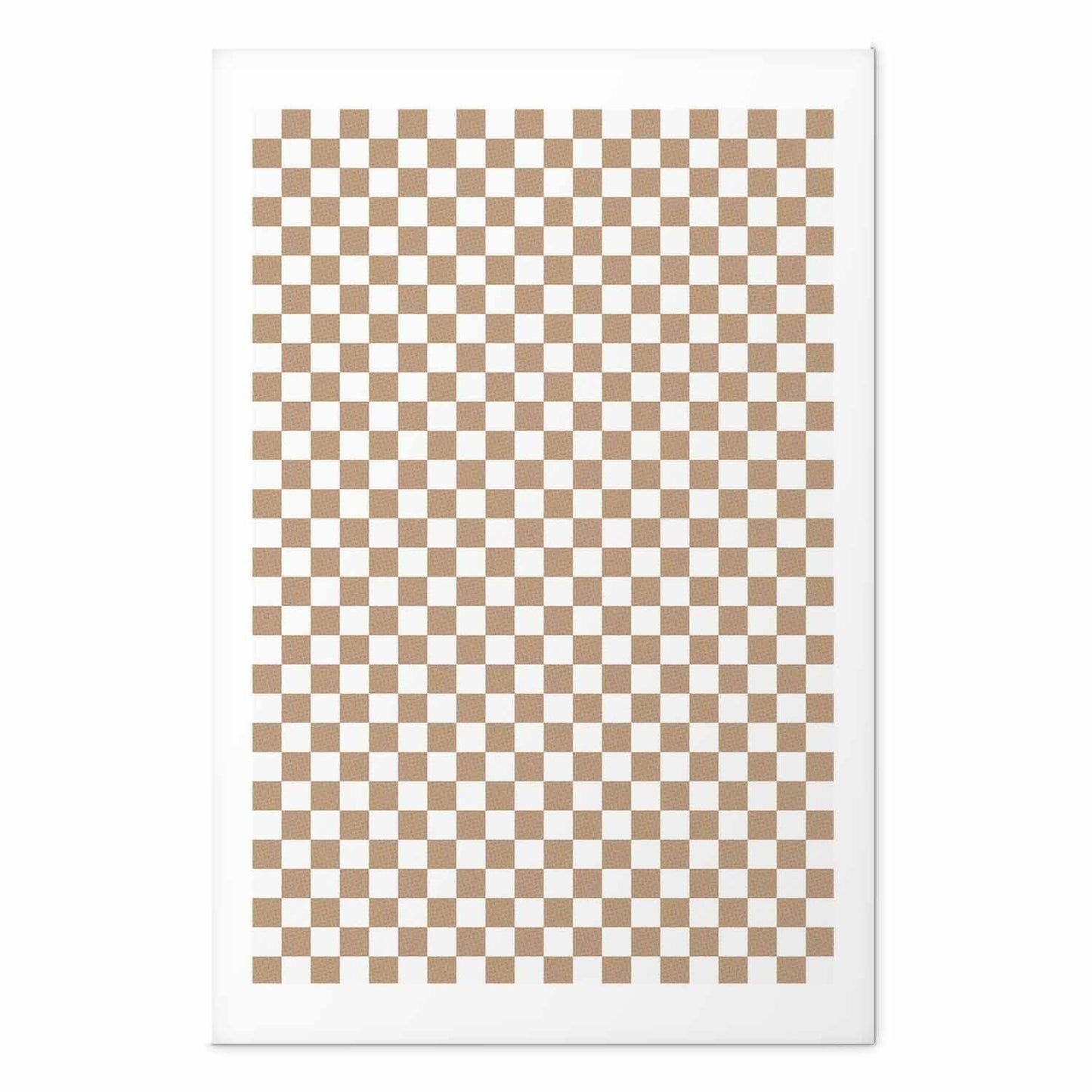 Poster - Geometry and Browns - a chessboard pattern in neutral shades