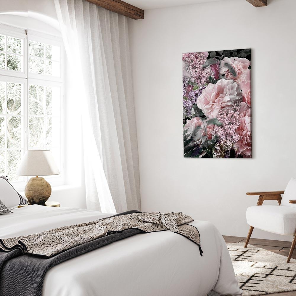 Leinwandbild - Among Flowers (1-part) - Blooming Plants in Nature's Colors