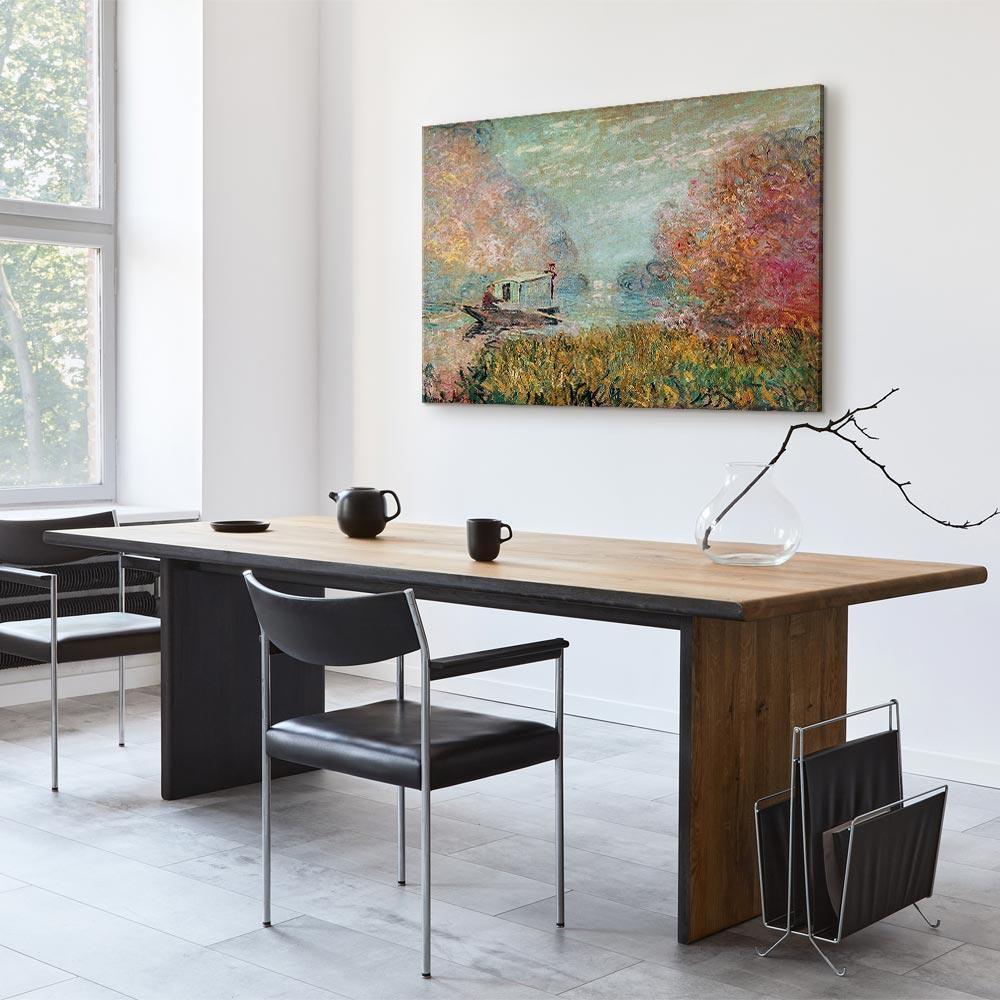 Leinwandbild - Claude Monet – Boat on the Seine