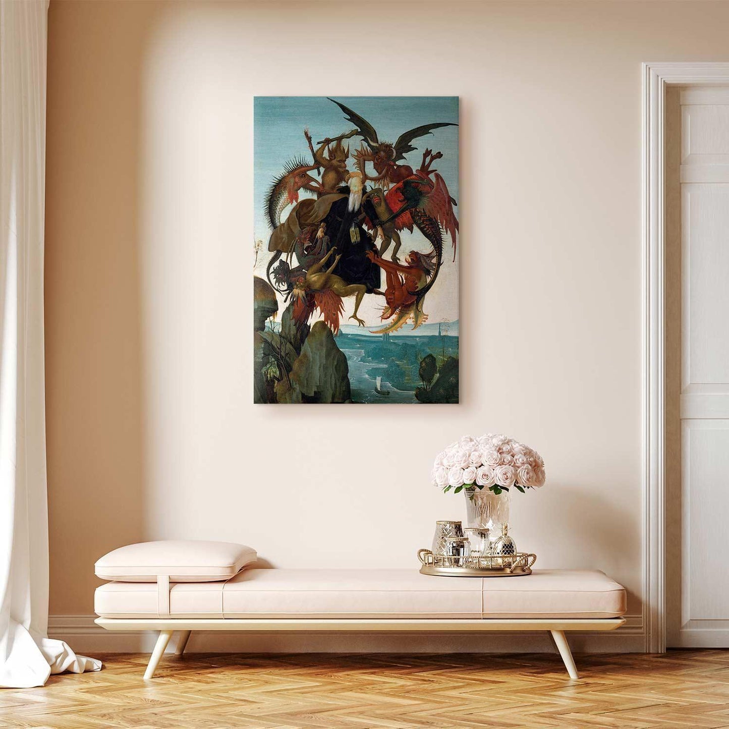 Leinwandbild - The Torment of Saint Anthony (Michelangelo) Artgeist