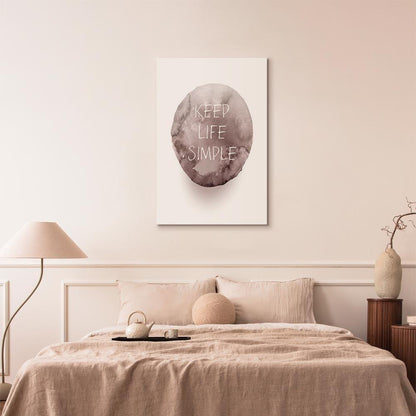 Leinwandbild - Keep Life Simple (1 Part) Vertical