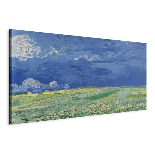Leinwandbild - Wheatfield under Thunderclouds Artgeist