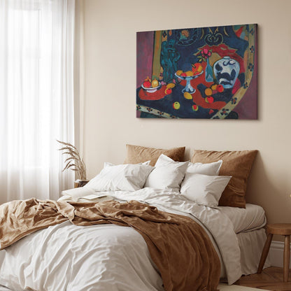 Leinwandbild - Henri Matisse – Still Life with Fruit and Bronze Statuette