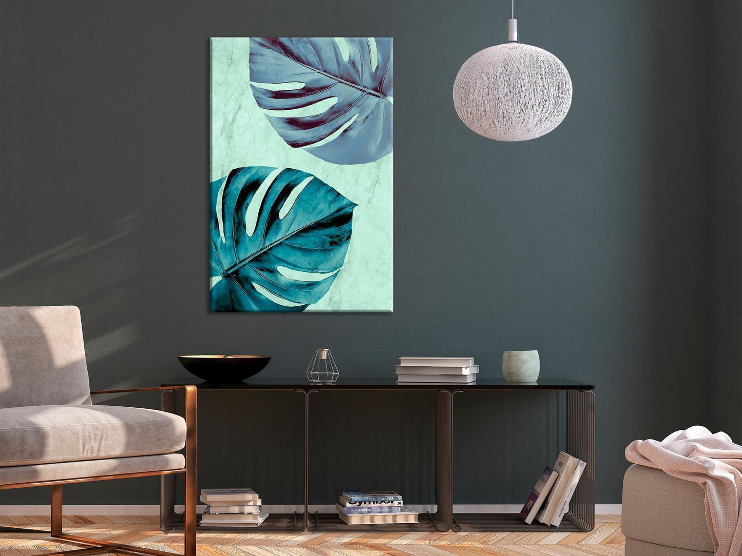 Leinwandbild - Tropical Turquoise (1 Part) Vertical Artgeist