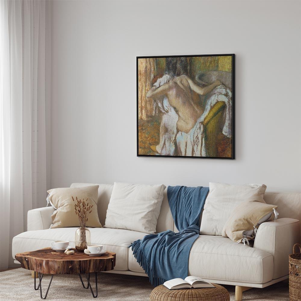 Leinwandbild - Edgar Degas – Woman drying herself