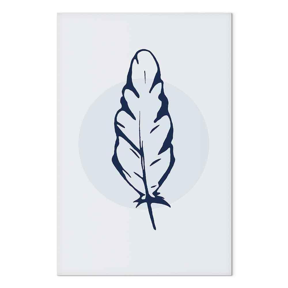 Leinwandbild - Blue Feather (1 Part) Vertical