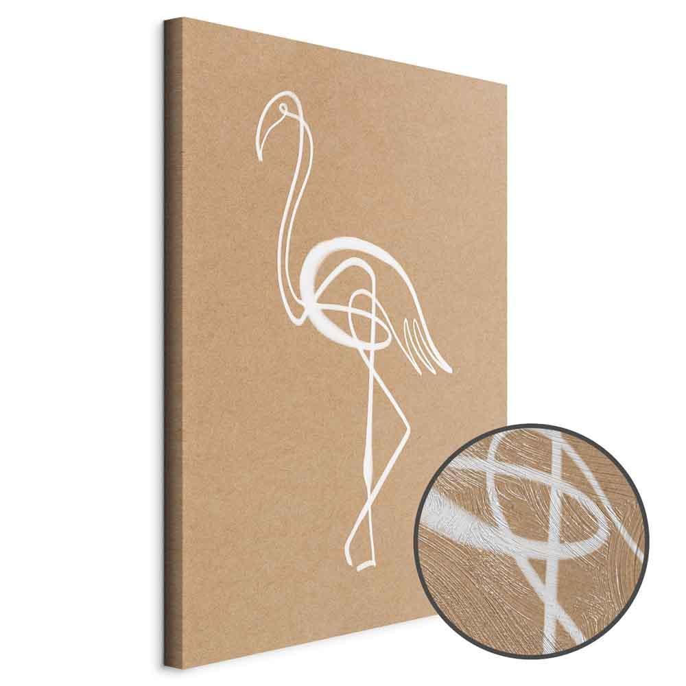 Leinwandbild - White Flamingo (1 Part) Vertical