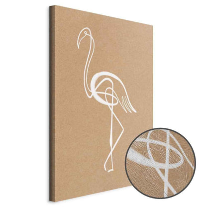 Leinwandbild - White Flamingo (1 Part) Vertical