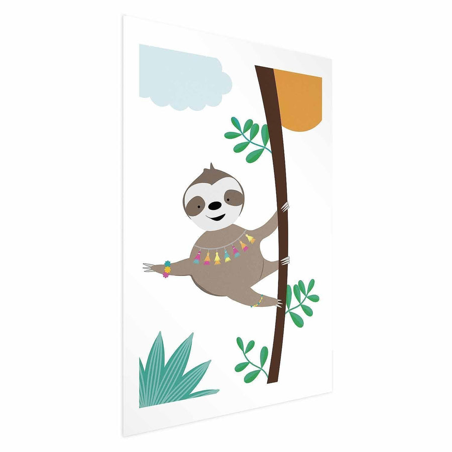 Poster - Cheerful Sloth Artgeist