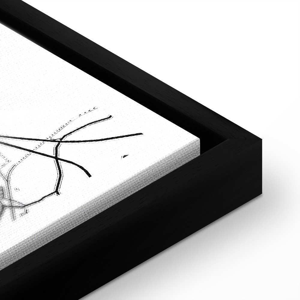 Leinwandbild - City Plan: Wroclaw (1 Part) Vertical