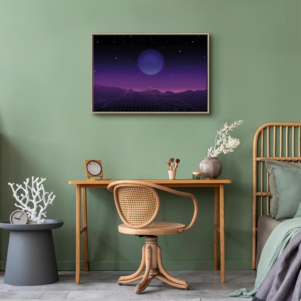 Leinwandbild - Futuristic landscape 2 (1 Part) Wide