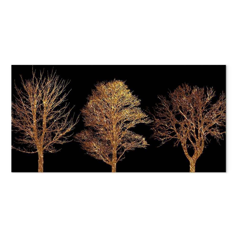 Leinwandbild - Golden Forest (1 Part) Wide