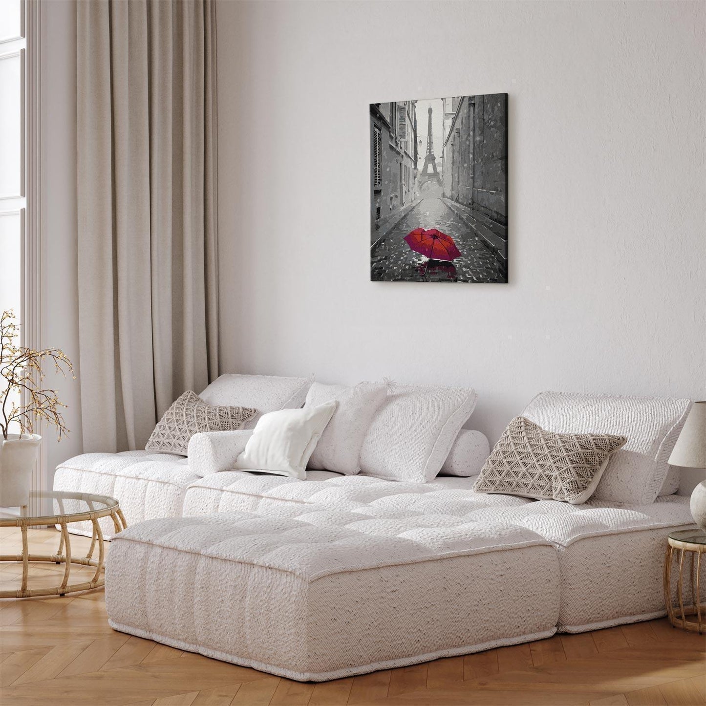 Malen nach Zahlen - Paris (Red Umbrella)