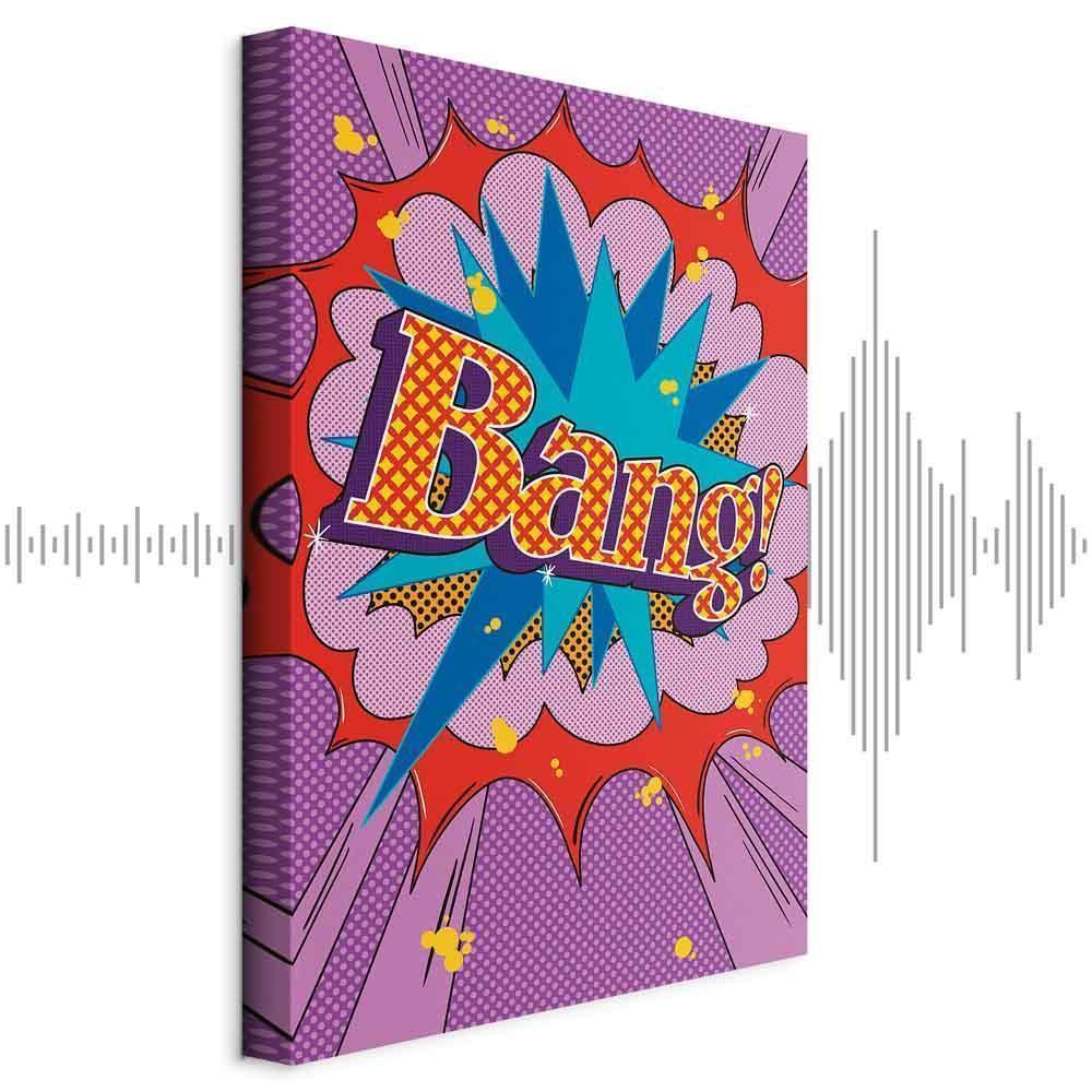 Leinwandbild - Comic Street Art (1-part) - Colorful Text on Vibrant Background