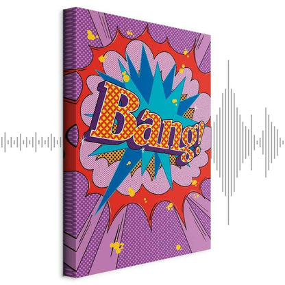 Leinwandbild - Comic Street Art (1-part) - Colorful Text on Vibrant Background