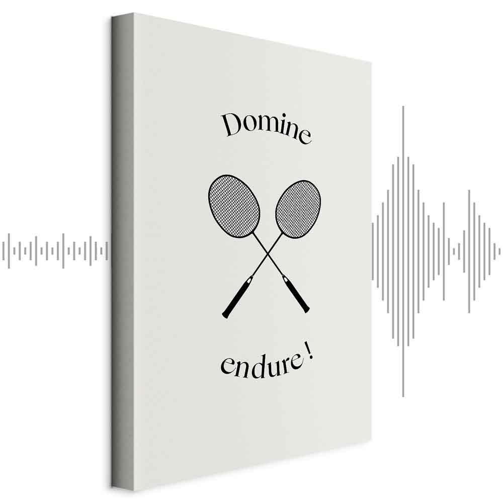 Leinwandbild - Black Badminton Rackets