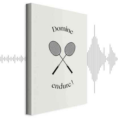 Leinwandbild - Black Badminton Rackets