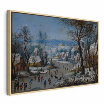 Leinwandbild - Pieter Brueghel the Younger – Winter Landscape with a Bird Trap