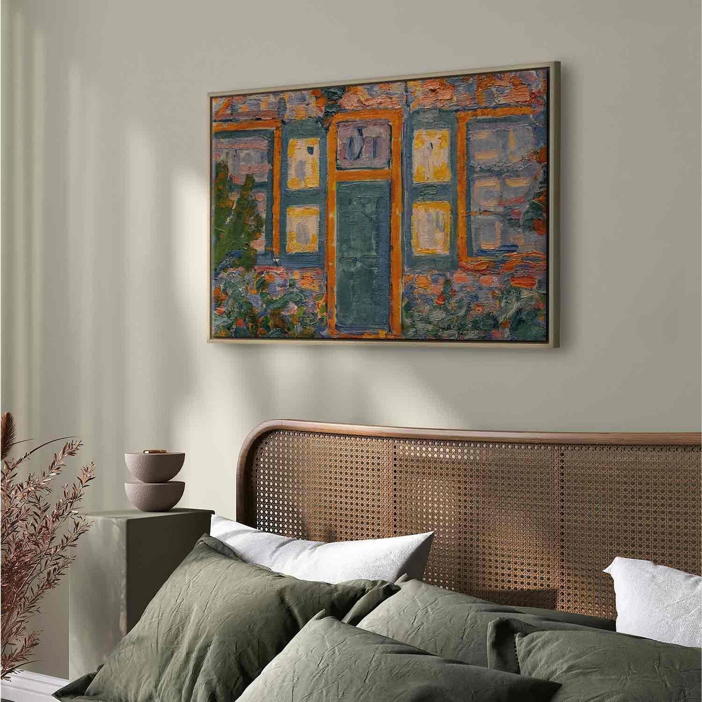 Leinwandbild - Piet Mondrian – House in Sunlight