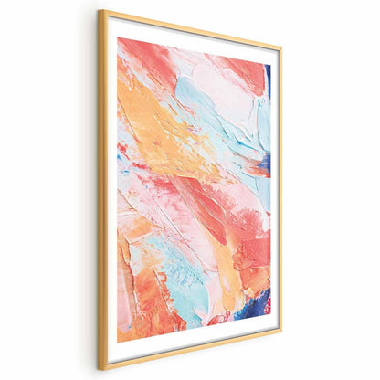 Poster - Colorful Harmony - dynamic color transitions in pastel tones Artgeist