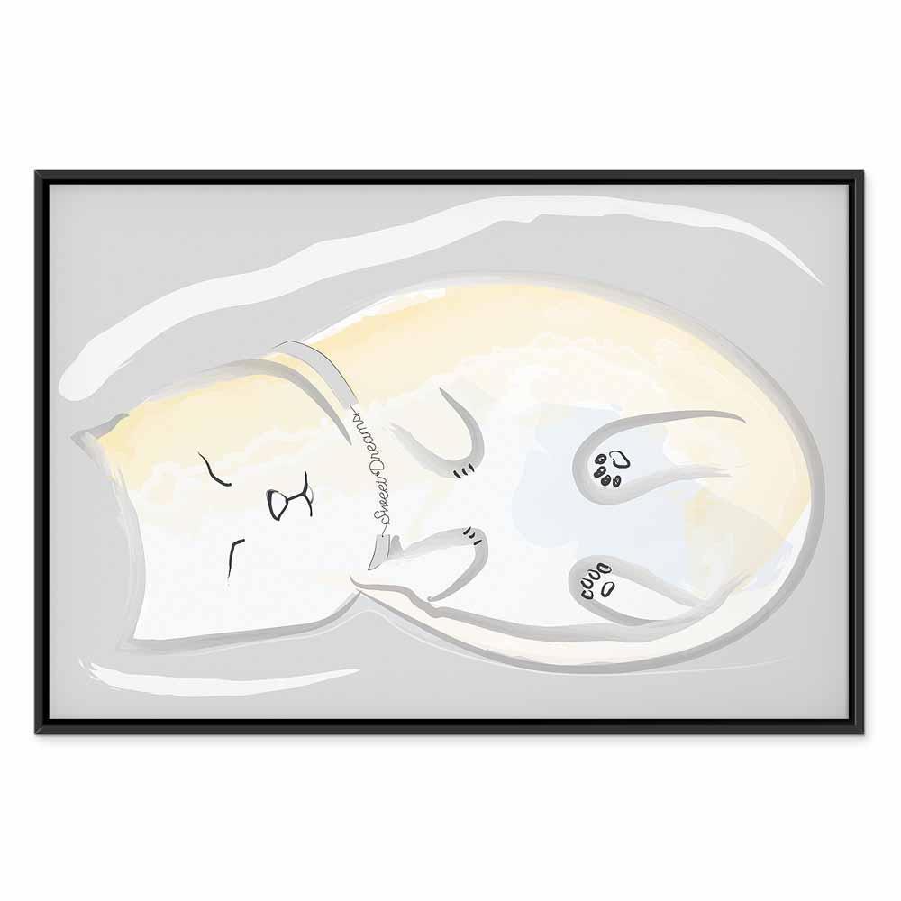 Leinwandbild - Sleepy Kitty (1 Part) Vertical