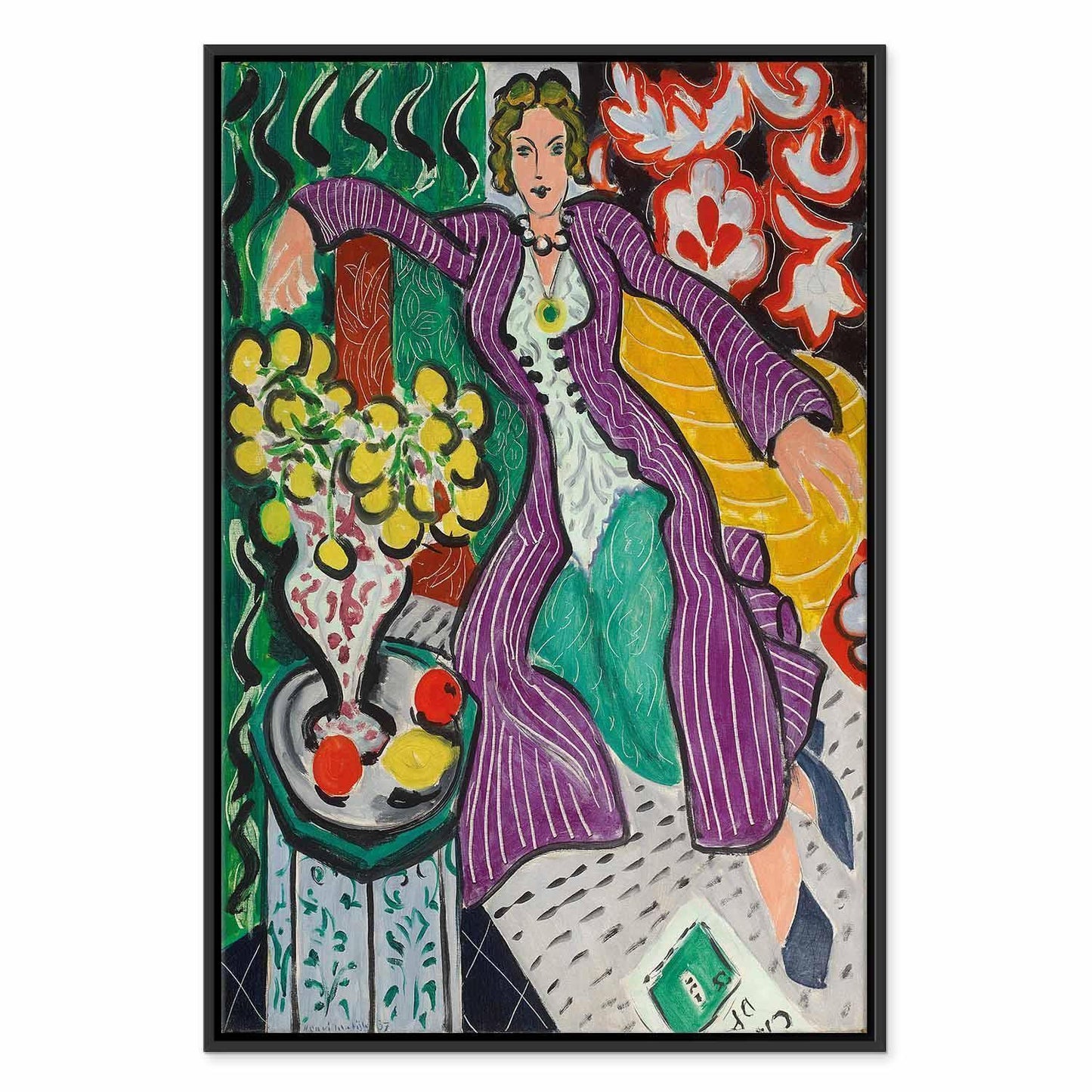 Leinwandbild - Henri Matisse – Woman in a Purple Coat