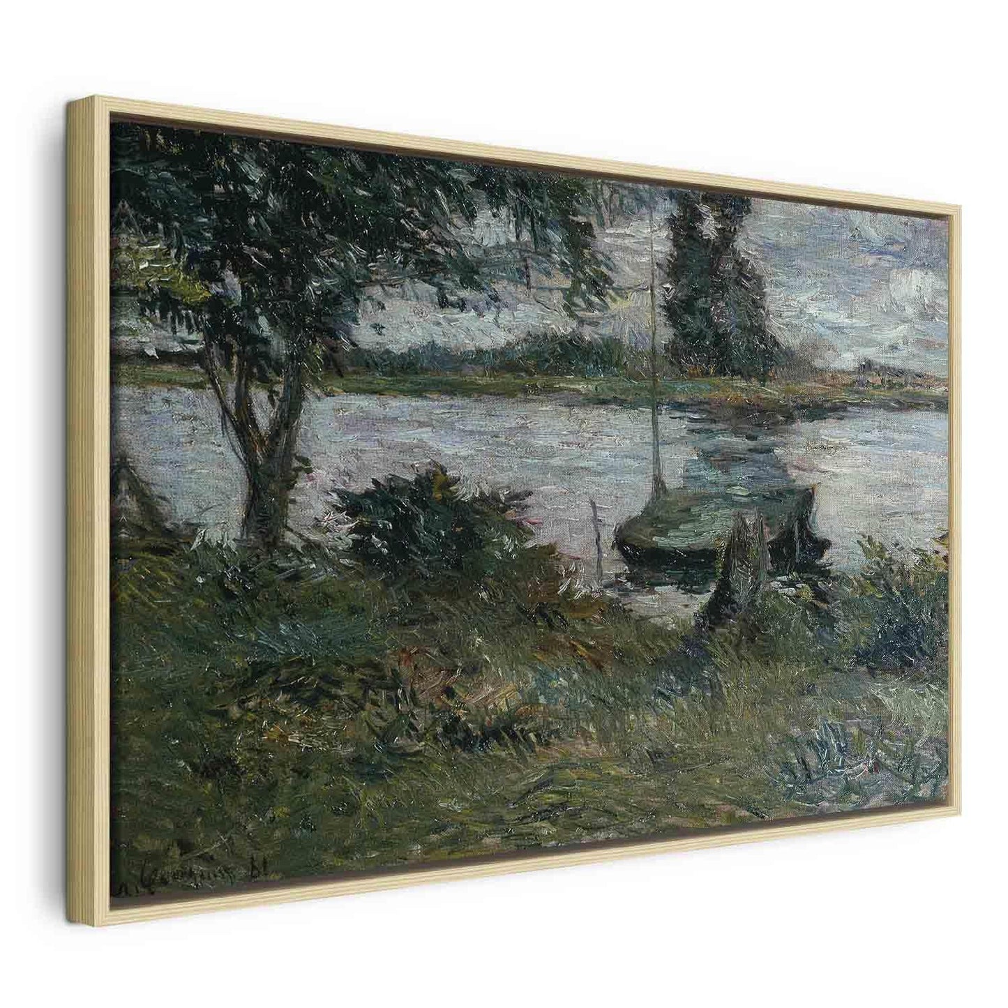 Leinwandbild - Flußufer (Paul Gauguin) Artgeist