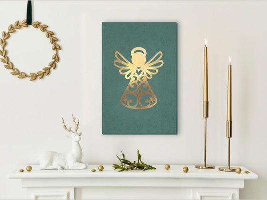 Leinwandbild - Angelic Christmas (1 Part) Vertical Artgeist