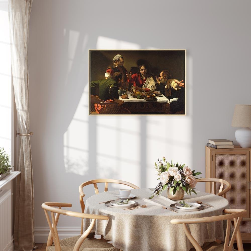 Leinwandbild - Caravaggio – Supper at Emmaus