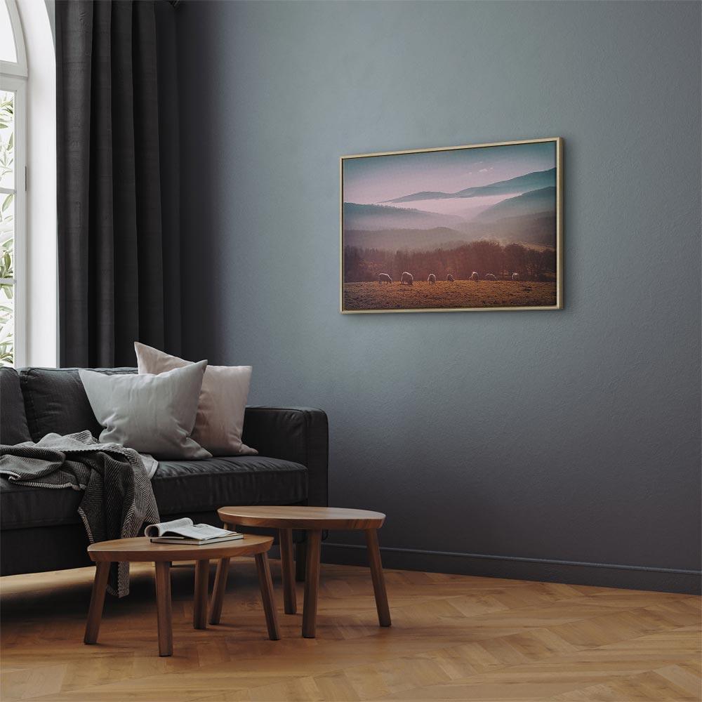 Leinwandbild - Sheep in Mountain Landscape (1-part) - Animals in Nature