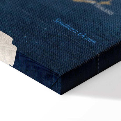 Leinwandbild - World Map: Ink Oceans