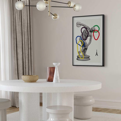 Poster - Collage Graphic - Discus Thrower - Sculpture