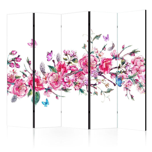Paravent - Flowers and Butterflies II Artgeist