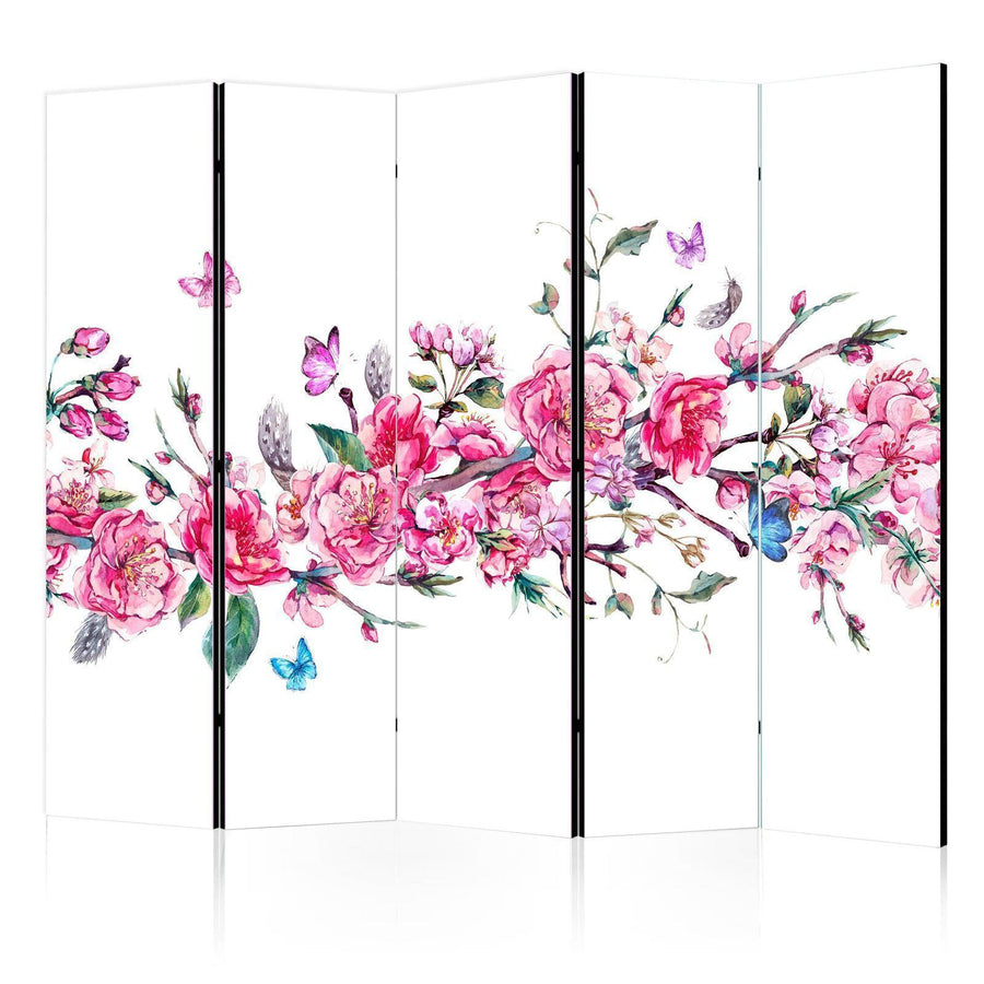 Paravent - Flowers and Butterflies II Artgeist