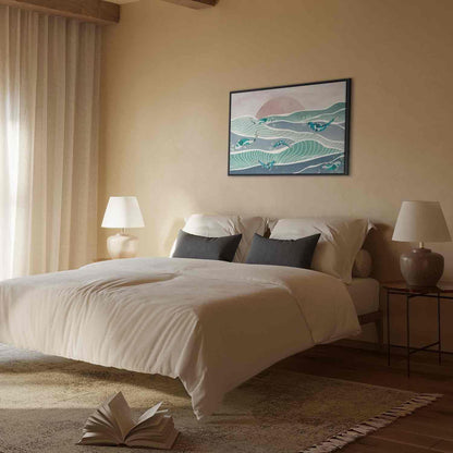 Leinwandbild - Fish on the waves