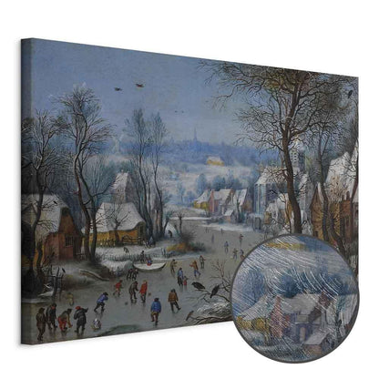 Leinwandbild - Pieter Brueghel the Younger – Winter Landscape with a Bird Trap