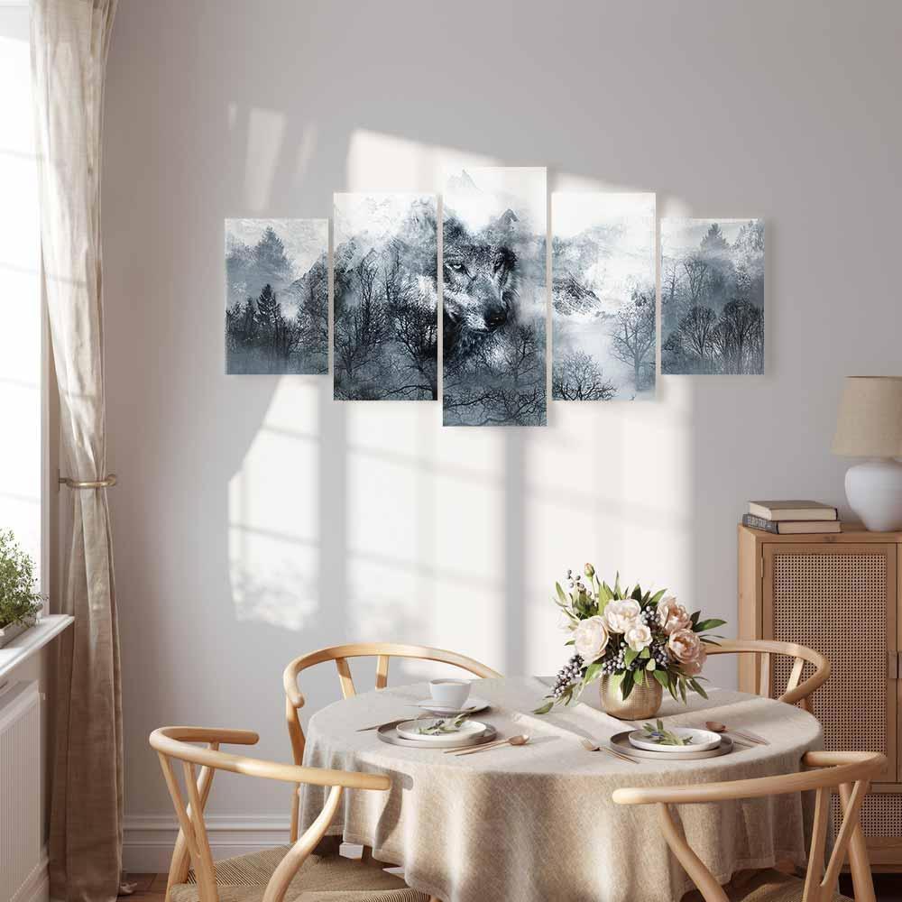 Leinwandbild - Mountain Predator (5 Parts) Wide