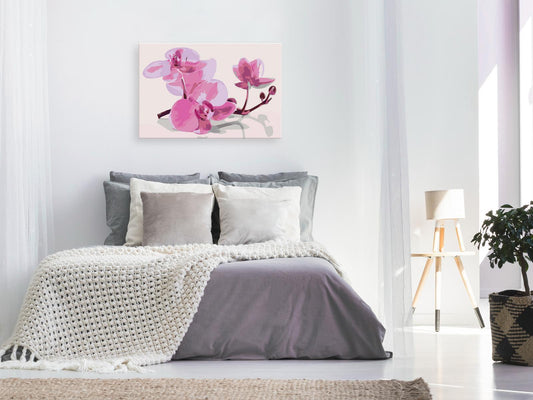 Malen nach Zahlen Elegante Orchideenblüten Geschenk - harmonisches Orchideen-Motiv für kreative Entspannung